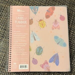 Erin Condren Kids Undated Planner with Colorful Bugs on Pink